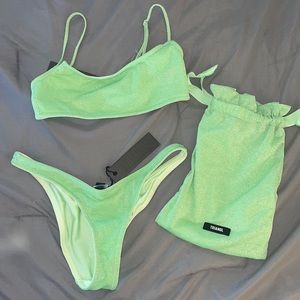 Triangle bikini mica- lime sparkle